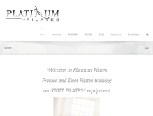 Tablet Screenshot of platinumpilatesstudio.com